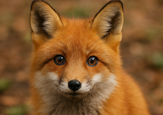 Un renard roux de la ferme